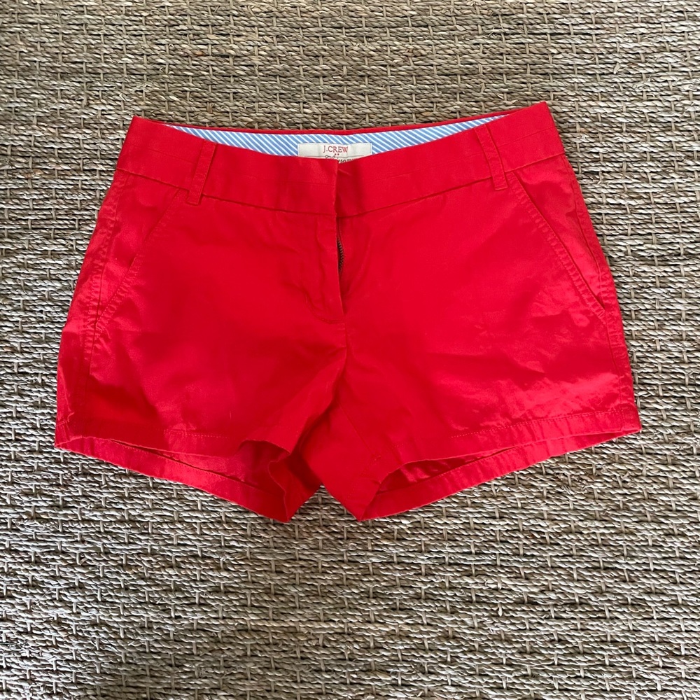 J. Crew Women’s Red Chino Shorts Size 00